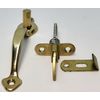 PUSH BUTTON LATCH cast brass cabinet handle pull catch door drawer antique vinta