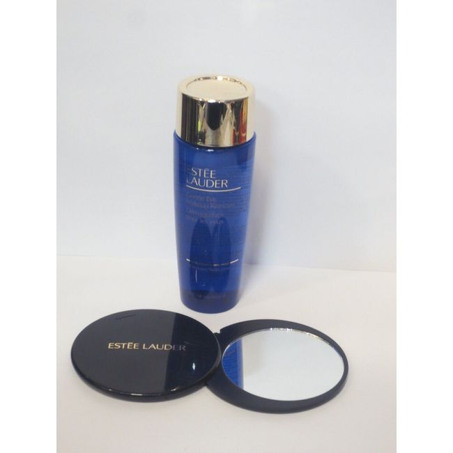 ESTEE LAUDER GENTLE EYE MAKEUP REMOVER 3.4 OZ & TRAVEL COMPACT MIRROR