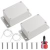 2 Pcs Off-white Junction Box, Waterproof IP65 Enclosure Case, Electrical with Fixed Ear Compatible Box Case With Electronic Project - IP65 Waterproof