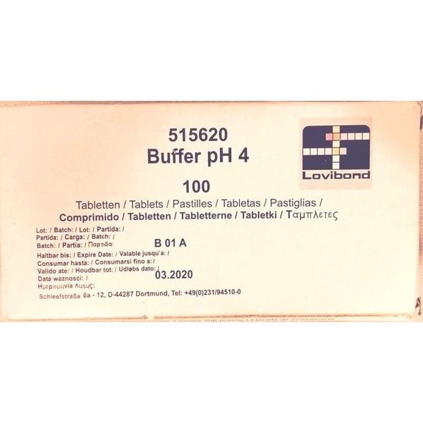 Lovibond Water Test Tablets (Strips of 10) pH 4 Buffer solution