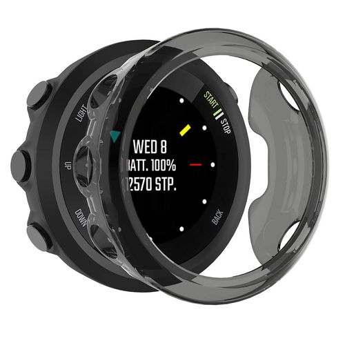 MOTONG for Garmin Forerunner 45 Transparent TPU Protective Case - TPU Protective Case Cover Shell for Garmin Forerunner 45 (TPU Black)