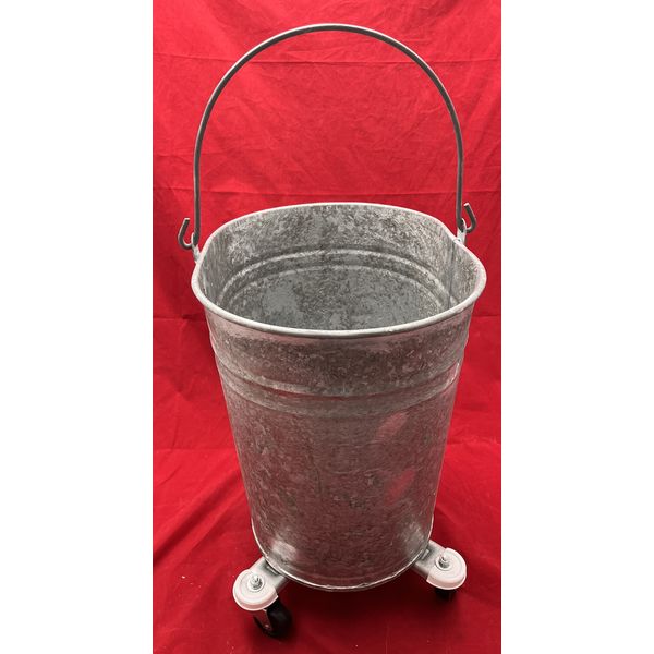 35 Quart Galvanized Steel Mop Bucket 0716BC Dover With 2” Casters