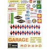 MODEL GARAGE STICKER SET 39 ASSORTED POSTERS SIGNS INCLUDING ESSO, SHELL, GOOD YEAR, FIRESTONE ETC