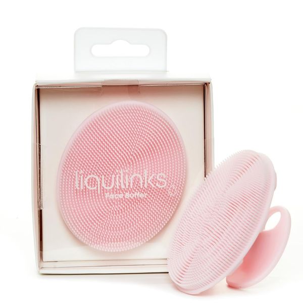 LiquiLinks Face Buffer for Washing Face, Reducing Pore Size and Cleansing Skin - Silicone Spa Accessory - Essential Skincare Tool for Teen Girls Blush Pink