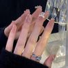 Turkalla Nail Tips, For Hands, Pack of 24, 12 Different Sizes, 3D Feel, Easy to Apply, Reusable, False Nails, Gel Nails, Nail Stickers, Hands, Nail Art, Nail Parts, Stylish, Popular Design, Beginners, Coming-of-Age Ceremonies, Weddings, Receptions