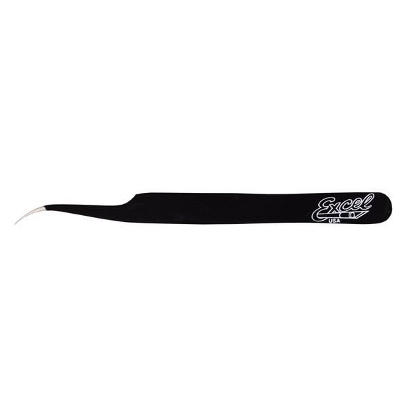 Excel Slant Point Tweezers, Black