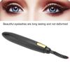 Electric Heated Eyelash Curler Portable Long Lasting Lash Curler for Women Natural Eyelash Curling Tool Battery Powered(Black)