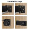 Security Hasp with Combination Lock Hasp Lockable, Security Hasp Cabinet Lock Combination Lock with Combination Code Security Latch for Cupboard Small Doors Cabinets