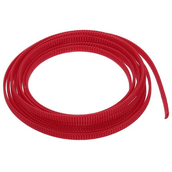 sourcing map Expandable Sleeving,3/8-inch 10ft Cable Sleeve, Red