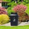 Idotry 13 Gallon Trash Can Plastic Kitchen Garbage Bin w/ Swing-Top, 4Packs Gray