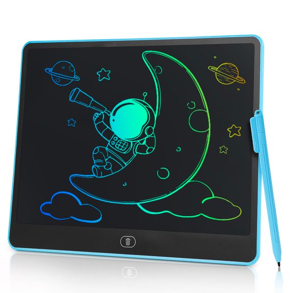 LOMOOE LCD Writing Tablet for Kids,16 inch Colorful Screen Doodle Board,Eye Protection Drawing Tablet with High Brightness, Toddler Educational Toys Gifts for3-12 Years Old Boys Girls (Blue)…