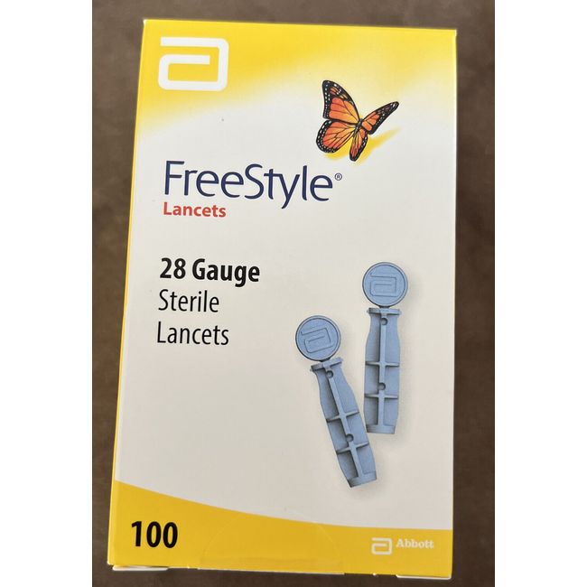 FreeStyle Lancets 28 gauge 100ct Disposable *EXP: 02/2023* (Sealed)