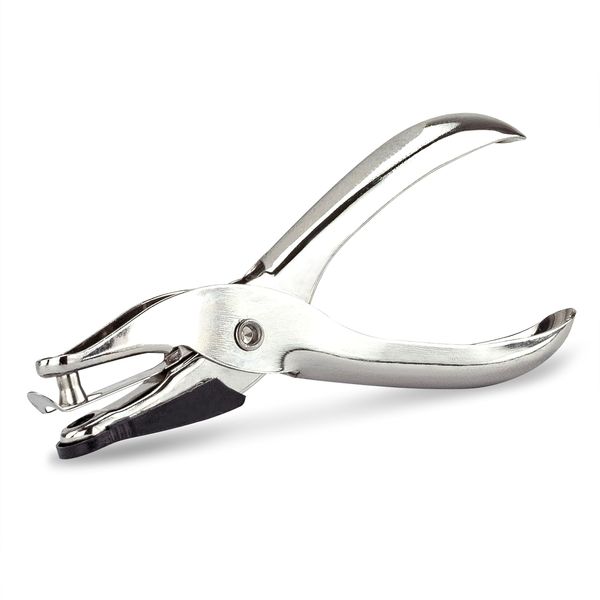 Rapesco PF25A001 Single Hole Paper Punch, 10 Sheet Capacity, Silver