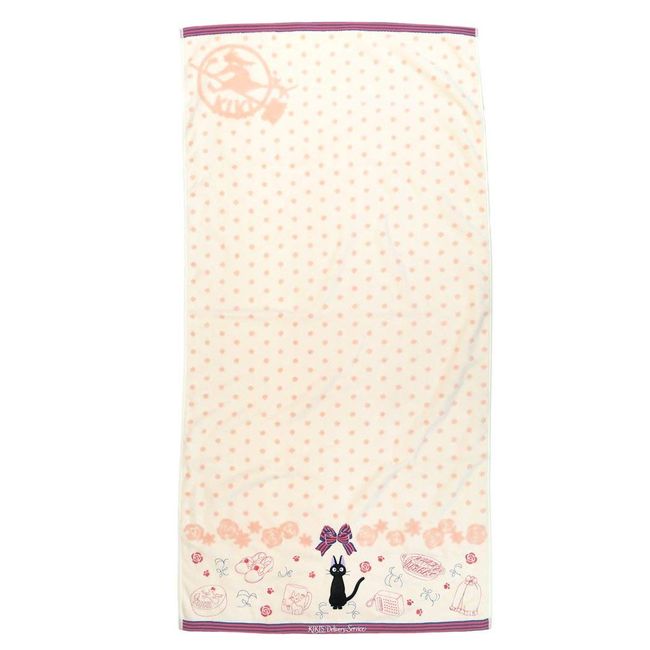 Marushin 1005025900 Bath Towel Ghibli Kiki's Delivery Service Gigi 23.6 x 47.2 inches (60 x 120 cm), Merci, 100% Cotton