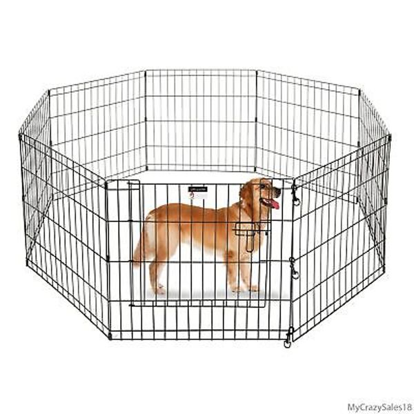 Puppy Playpen - Foldable Metal Exercise Enclosure