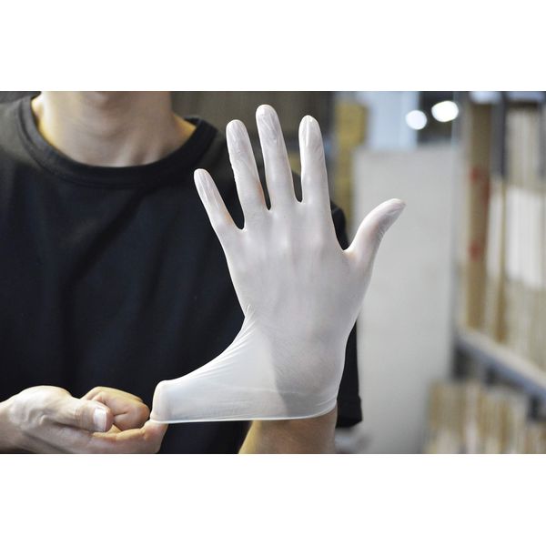 川西 Industrial Gloves Geek Plastic Gloves Powder Free Clear Small Single Used Gloves/Polyvinyl Chloride Resin # 2135 