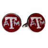 Texas A&M Needlepoint Cufflinks by Smathers & Branson