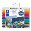 Staedtler Duo Tipped Fabric Marker 12 Pack, Assorted, 3190 TB12