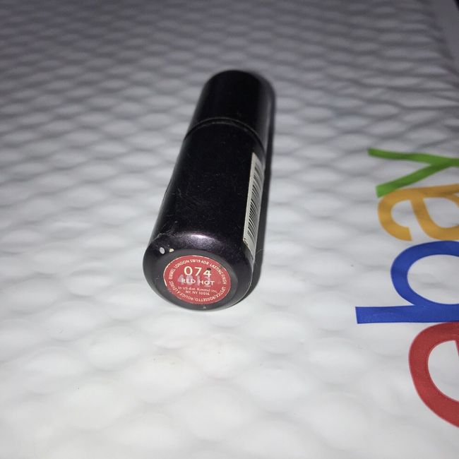 Rimmel lasting finish lipstick 074 RED HOT unsealed NWOB Flaw Discontinued