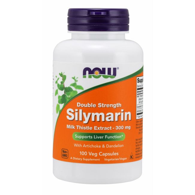 NOW Foods Silymarin Double Strength, 300 mg, 100 Veg Capsules