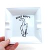 Ceramic Ashtray Nice Butt, Gift for smoker who loves cats
