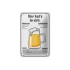 Tin Sign with Saying 12 x 18 cm Beer Magnesium Potassium Vitamins Decorative Sign