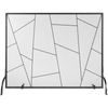 VEVOR 35.6"x28.4" Fireplace Screen 1-Panel Iron Mesh Spark Guard Modern