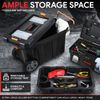 49cm W X 63.3cm H X 23cm D 3-Tier Stackable Trolley Tool Box w/Extendable Handle