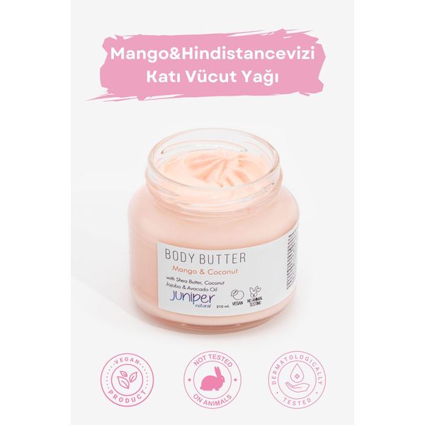 Mango & Hindistan Cevizi Katı Vücut Yağı - Nemlendirici, Onarıcı, Vegan - 210 Ml