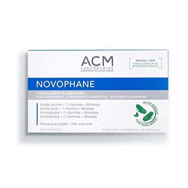 ACM Laboratoire Novophane Caps Anti Hair Loss Alopecia Treatment Nails Fragility Skin Capital