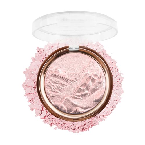 Baked Highlighter Blush Powder Palette,2-in-1 Blusher Highlighter Face Makeup, Sheer Shimmer Pink Glow Highlighting Palette for Face Eye Cheeks,Mother's Day Makeup Gift for Women, 0.38 Oz-Pink Glow