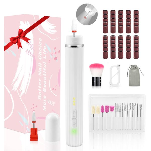 CIICII Electric Nail Drill Machine, 30000RPM Professional Electric Nail Files Kit (69Pcs Portable Efile Manicure Pedicure Set) for Acrylic Gel Dip Powder Nails Fingernail & Toenail, DIY Home Salon Use