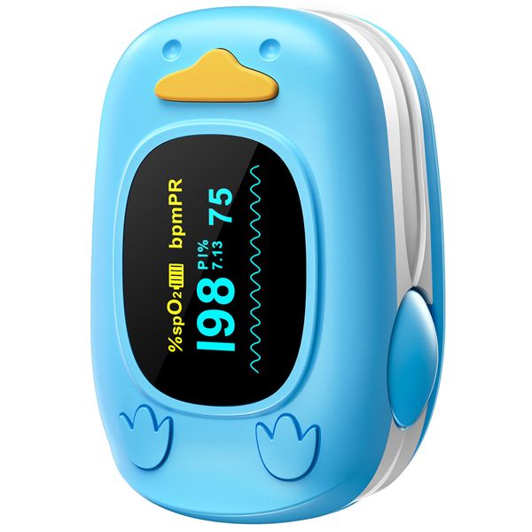 Baby Kids Finger Pulse Oximeter Pediatric SpO2 PR for Neonatal Children 1-12Year