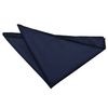 DQT Plain Solid Check Formal Casual Wedding Handkerchief Pocket Square Hanky Navy Blue