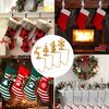 TNBRUA 4Pcs Christmas Stocking Holders, Mantel Christmas Stocking Hangers for Fireplace, Christmas Stocking Clips in 4 Styles, Non-Slip Christmas Stocking Clips for Christmas Party Decoration(Silver)