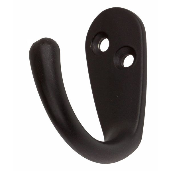 GlideRite Matte Black Robe and Coat Hooks (Case of 25)