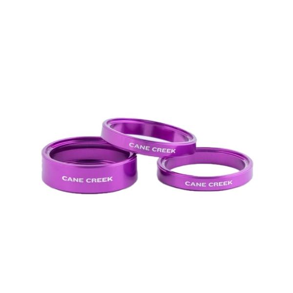 Cane Creek Interlok Spacer Kit, 1-1/8", Purple, Set