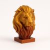 3D Printed Lion Head – Gold/ Copper – 7” Statue for Desk, Decor, or Gift