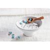 Mud Pie Happy Candy Dish Set, White, 2.25" x 5.5" dia