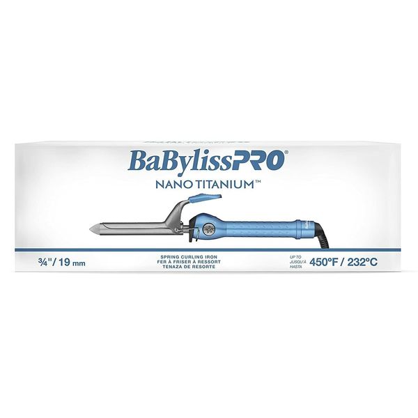 BaBylissPRO Nano Titanium ¾" Spring Curling Iron | BNT75S