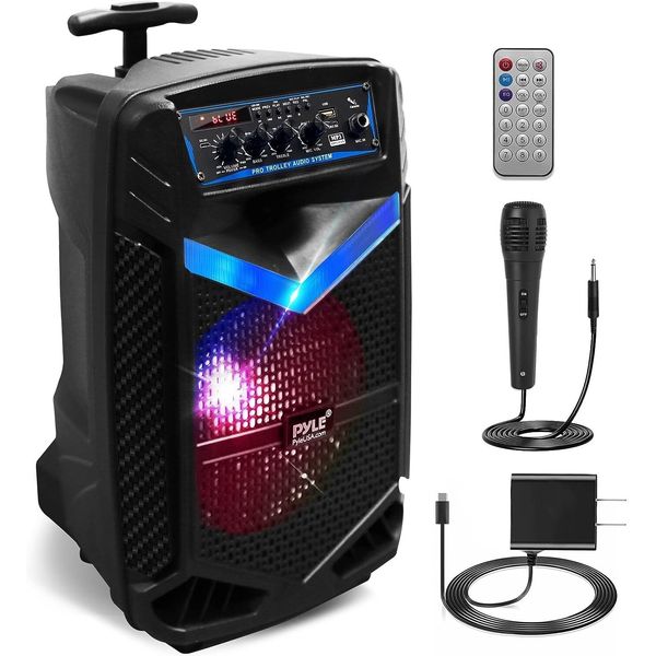 Pyle 400W Rechargeable Outdoor Bluetooth Speaker Portable PA System