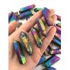 Jurassic Jacks Rainbow Aura Quartz Crystal Point Titanium Flame Multicolour