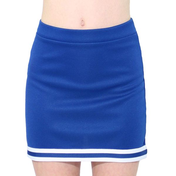 Danzcue Child A-Line Cheerleaders Uniform Skirt, Royal-White, X-Small