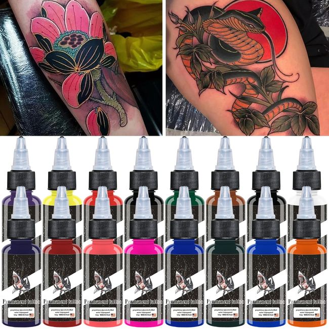 Baodeli Tattoo Ink 4oz/Bottle Professional Black Tattoo Ink Permanent - Art Tattoo - Super Black - Tattoo Supplies