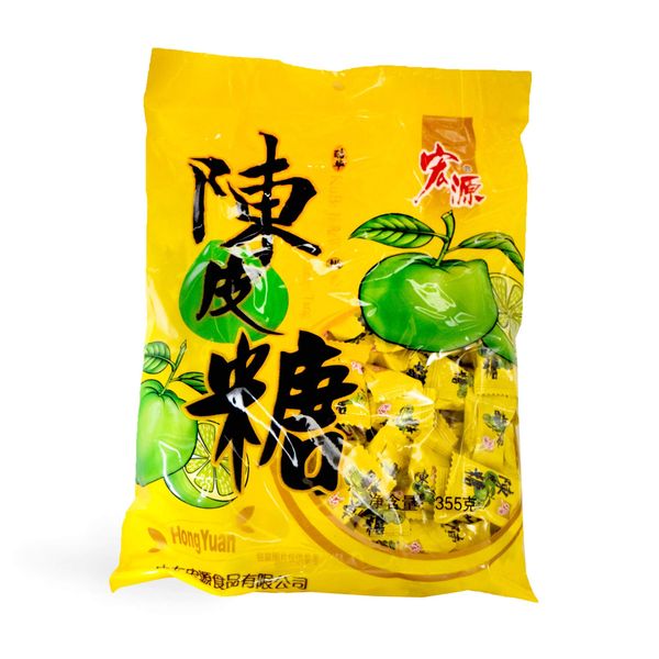 Hongyuan Tangerine Peel Hard Candy (Sour Flavor) 12.30oz x 3pack