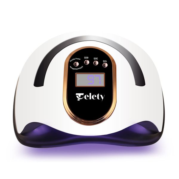 Telety Apparecchiature Lampada Unghie Lampade Polimerizzanti Asciuga unghie e lampade UV Nail Lamp LCD Display con Modalità Timer e Sensore di Movimento per Manicure Pedicure