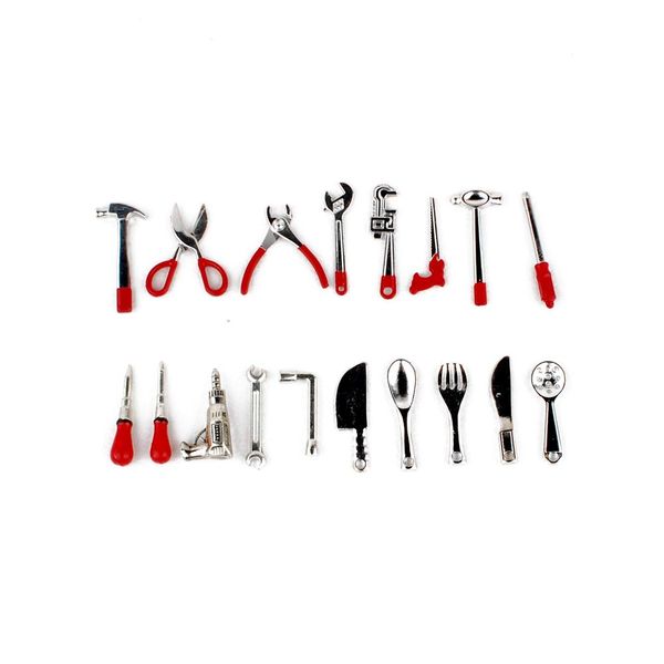 NWFashion 18PCS Miniature Home Repair Multi-Tool Set Fun for Party Dollhouse