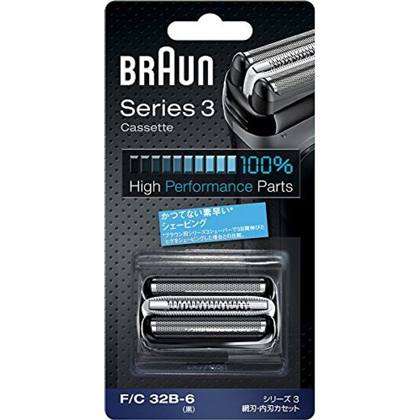 Braun F/C32B-6 Shaver Replacement Blade for Series 3, Black