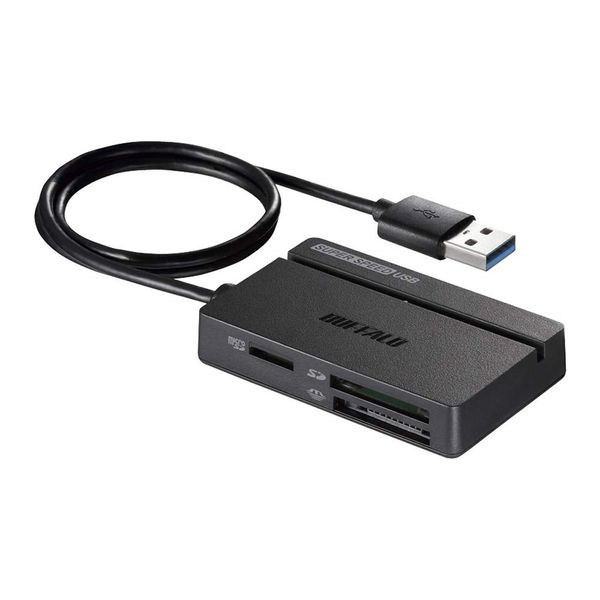 BUFFALO USB 3.0 Multi-Card Reader SDXC Standard Model Black BSCR108U3BK