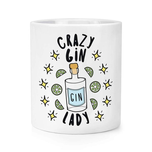 Crazy Gin Lady Stars Makeup Brush Pencil Pot